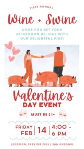 Valentine. Valentine's Day events in San Antonio, petting zoo